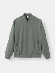 Áo Khoác Bomber 2 Lớp Lót Gió 5S Fashion Màu Rêu AKB23017