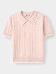 Áo Len Cộc Tay Nữ 5S Fashion Dệt Hiệu Ứng W0ALC25006