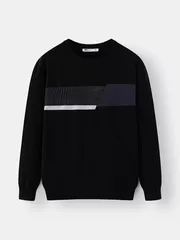 Áo Len Nam 5S Fashion Dệt Họa Tiết Slimfit ALE24010