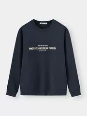 Áo Nỉ Nam 5S Fashion Cổ Tròn In Chữ Phom Regular M0ANI25012