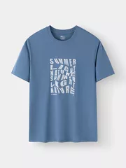 Áo Thun Nam Cotton 5S Fashion In Chữ Phong Cách Phom Casual ATS25042