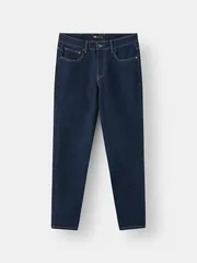Quần Jean Nam 5S Fashion Phom Slimfit Chần Chỉ Nổi M0QJE25009