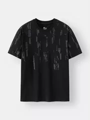 Áo Thun Nam Ngắn Tay 5S Fashion Cotton In Họa Tiết Casual ATS24004