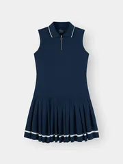 Váy Nữ Sát Nách Cổ Khóa 5S Fashion Kiêu Xếp Ly Thời Thượng W0VAY26002