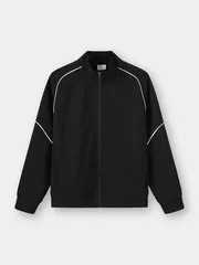 Áo Nỉ Khóa Nam 5S Fashion Phối Line Phom Slimfit MBAKN25027