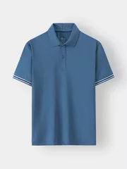 Áo Polo Nam 5S Fashion Bo Dệt Kẻ Slimfit APC24071