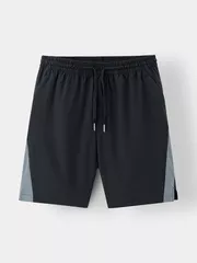 Quần Short Thun Cạp Chun 5S Fashion Can Phối Regular QST25010