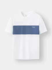 Áo Thun Nam Ngắn Tay 5S Fashion Can Phối Slimfit ATS24018