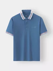 Áo Polo Nam 5S Fashion Cổ Dệt Kẻ Slimfit APC24003