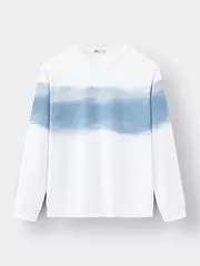 Áo Nỉ Cổ Tròn In Loang 5S Fashion Slimfit ANO23009