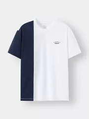 Áo Thun Nam Ngắn Tay 5S Fashion Can Phối Casual ATS24016