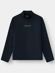 Áo Giữ Nhiệt Nam 5S Fashion Cổ Cao In Chữ Phom Slimfit M0AGN25001