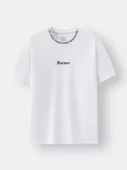 Áo Thun Nam Ngắn Tay 5S Fashion Cotton Thêu Chữ ATS25044