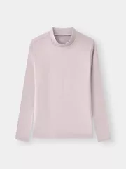 Áo Giữ Nhiệt Nữ HEAT-TECH Extra-warm 5S FASHION Cổ 3 Phân Lót Bông Nỉ W0AGN25011