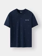 Áo Thun Nam Ngắn Tay 5S Fashion Họa Tiết Slimfit ATS24005