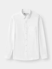 Áo Sơ Mi Nam 5S Fashion Màu Trắng Có Túi Phom Regular M0ASM25015