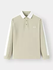 Áo Polo Nam Cotton Dài Tay Can Phối 5S Fashion Phom Slimfit APD24002