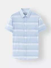 Áo Sơ Mi Nam Ngắn Tay 5S Fashion Dệt Hiệu Ứng Slimfit ASC24026