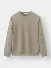 Áo Nỉ Cổ Tròn 5S Fashion In Tràn Slimfit ANO23028