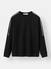 Áo Nỉ Nam Cổ Tròn In Line Phối Chữ 5S Fashion Slimfit BANI24017