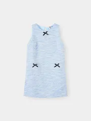 Váy Bé Gái 5S Fashion Vải TWEED Phối Nơ Xinh Xắn G0VAY25005
