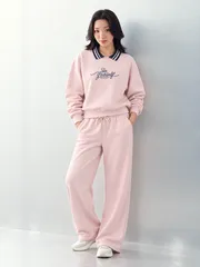 Bộ Nỉ Nữ Dài Tay 5S FASHION COZY CHIC S-SOFT Cổ Polo WBNI26017
