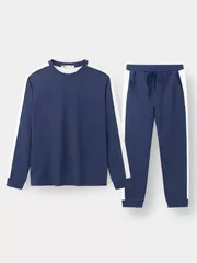 Bộ Quần Áo Nỉ Dài Tay Can Phối 5S Fashion Phom Slimfit BNI23017