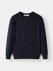 Áo Len Nam Họa Tiết Dệt Trơn Cổ Tròn 5S Fashion ALE24008