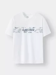 Áo Thun Nam Ngắn Tay 5S Fashion Họa Tiết Phom Casual ATS24019