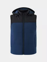 Áo Phao Gile Nam 5S Fashion Can Phối Mũ Tháo Được M0APH25008