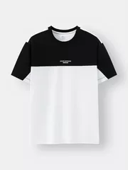 Áo Thun Nam Ngắn Tay 5S Fashion Can Phối Phom Casual ATS24014