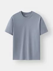 Áo Thun Nam Ngắn Tay 5S Fashion Trơn Regular ATS25059