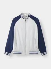 Áo Khoác Bomber Phối Màu 2 Lớp Lót Nỉ 5S Slimfit AKB23013