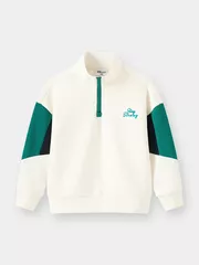 Áo Nỉ Bé Trai 5S Fashion Cổ Khóa Can Phối Phom Regular BBANI25009