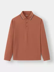 Áo Polo Dài Tay Phối Màu 5S Fashion Trơn APD23005