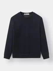 Áo Nỉ Cổ Tròn 5S Fashion In Nổi Slimfit ANO23016