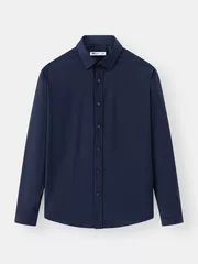 Áo Sơ Mi Nam Dài Tay 5S Fashion Trơn Basic Slimfit ASM24186