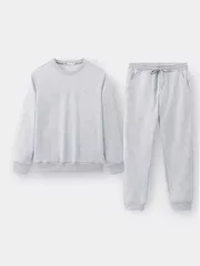 Bộ Nỉ Nam Dài Tay 5S Fashion Basic Phom Slimfit BNI23019