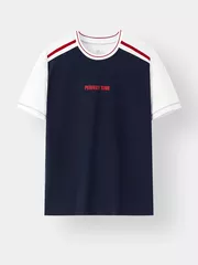 Áo Thun Nam Can Phối 5S Fashion Phom Regular ATS25029