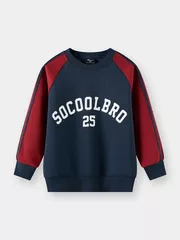 Áo Nỉ Bé Trai 5S Fashion Tay Raglan Can Phối In Cá Tính B0ANI25002