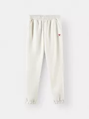 Quần Nỉ Nữ 5S Fashion Thêu Họa Tiết Trái Tim Phom Regular WBQNI25014