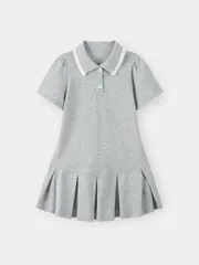 Váy Liền Bé Gái 5S Fashion Xếp Ly Cổ Polo G0VAY26002