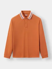 Áo Polo Dài Tay Cổ Phối Màu 5S Fashion Slim Fit APD23601