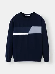 Áo Len Nam 5S Fashion Dệt Họa Tiết Slimfit ALE24010