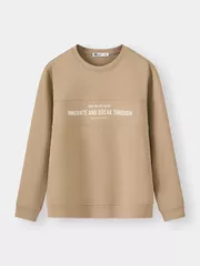 Áo Nỉ Nam 5S Fashion Cổ Tròn In Chữ Phom Regular M0ANI25012