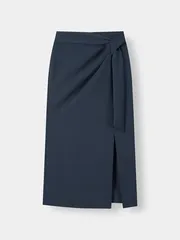 Chân Váy Dài Nữ 5S Fashion Phối Đai Phom Regular W0CVD26004