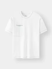 Áo Thun Nam Ngắn Tay 5S Fashion Chần Chỉ Casual ATS24022