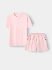 Bộ Thun Nữ Ngắn Tay EASY CASUAL 5S Fashion In Chữ WBTS26004