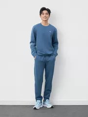 Set Bộ Nỉ Nam Cổ Tròn 5S Fashion In Tay Phom Slimfit MBNI25003