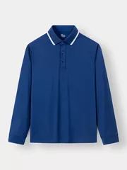 Áo Polo Dài Tay Phối Màu 5S Fashion Regularfit APD23003